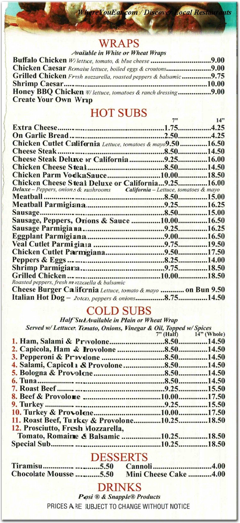 menu 4