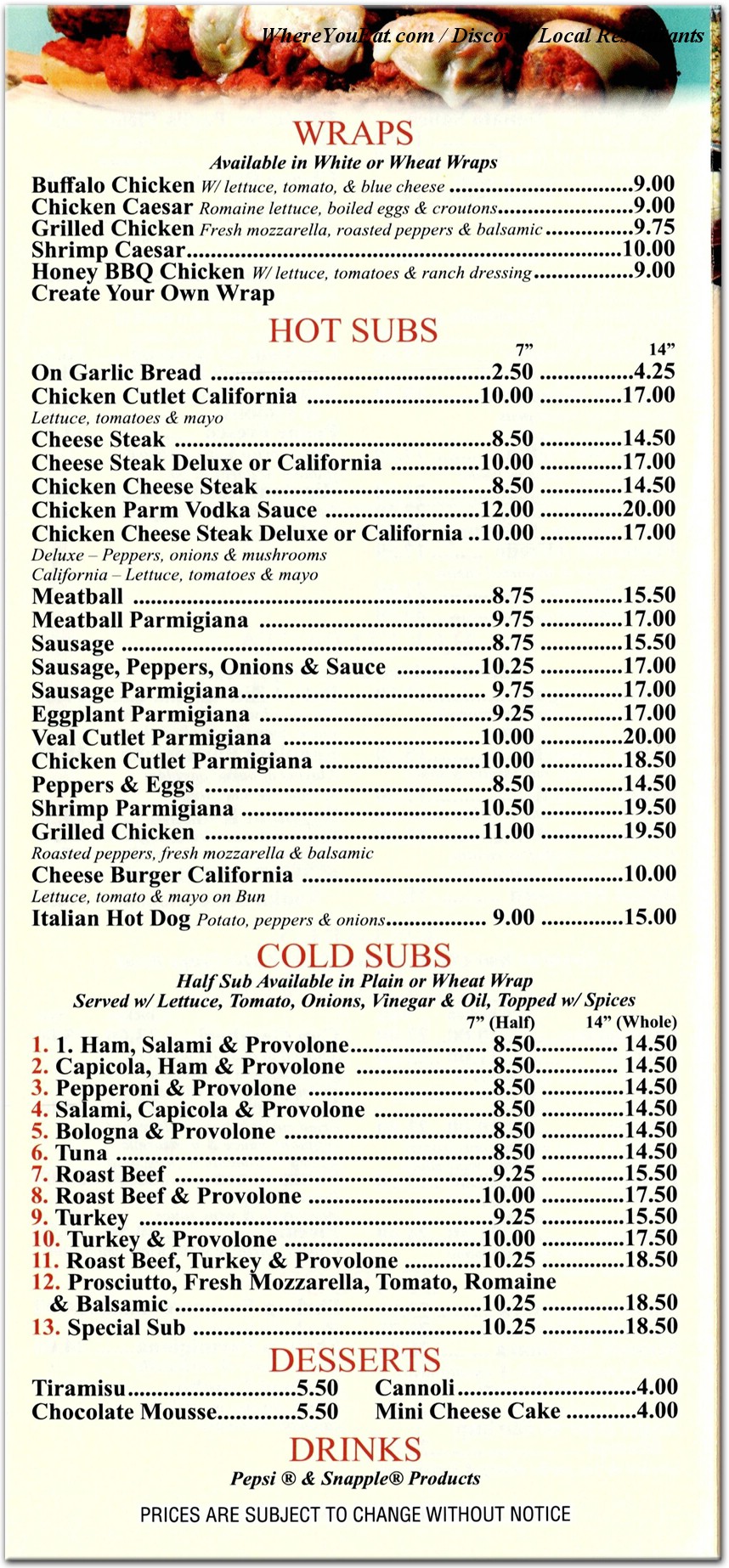 menu 4